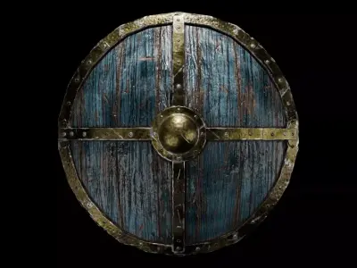 Medivial Shield Low-poly 3D model