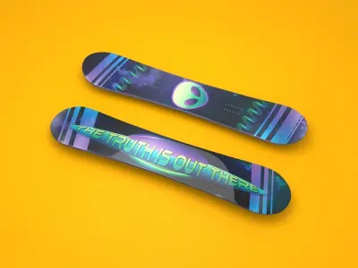 Skateboard Deck Low-poly model 3D model