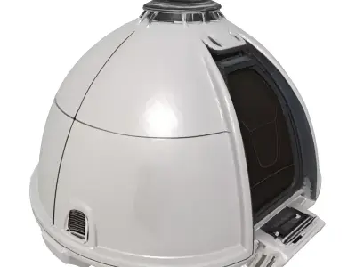 Futuristic SciFi Habitat Pod 3D model