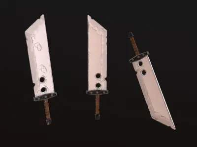 Stylized Low Poly Sword Low-poly 3D model