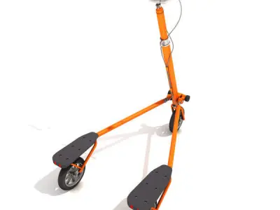 trikke orange scooter 3D model