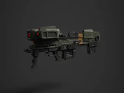 SPARTAC Laser Shoulder Mounted Weapon Bundle 3D model