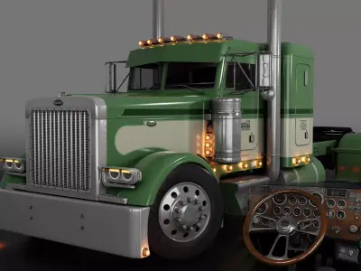 Peterbilt 379 Semi Truck - Complete Model 3D model