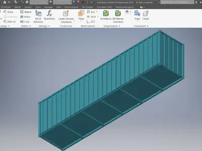 40 ft container 3d model 3D model