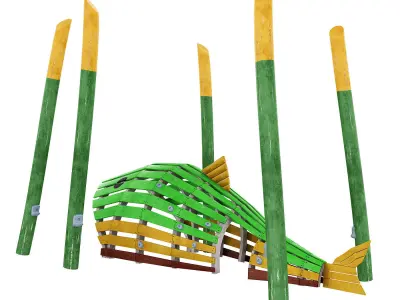Children Playground Fish 3D model