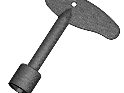 Plastic Elevator Triangle Spanner Toy 3D model