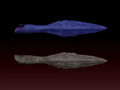 Spearhead of Kovel  Low-poly 3D model