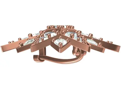 Antique Diamond Star Brooch 3D print model