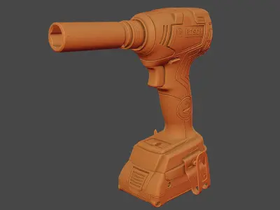 Bosch GDX 18V-200 C Cordless Wrench RAW Scan 3D model