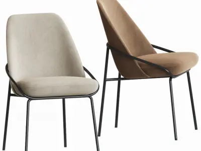 Jackie Dining Chair Berto sofas 3D model