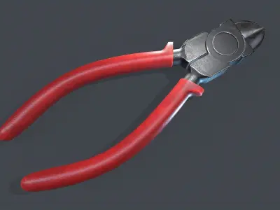 Diagonal Pliers Low-poly 3D model