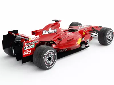 Ferrari 2007 Season F2007 F1 Car Free low-poly 3D model