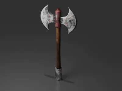 Ancient axe Low-poly 3D model