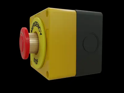 Emergency Stop Button 3D model