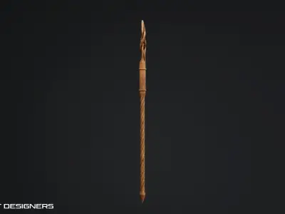 Wooden Staff 3D model