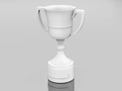 Trophy 3d model silver cup Low-poly 3D model