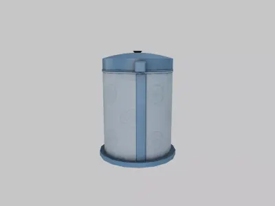 Dustbin Low-poly 3D model