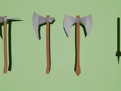 Lowpoly Weapon Pack 3D model