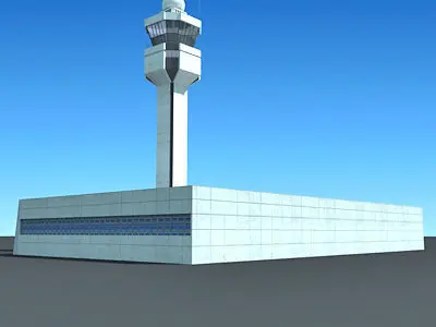 Airport Control Tower 3D model