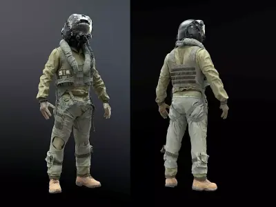 FLIGHT SUIT F35 Pilot 3D model