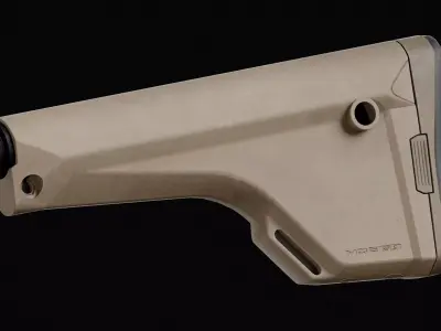 Magpul MOE Rifle Stock Low-poly 3D model