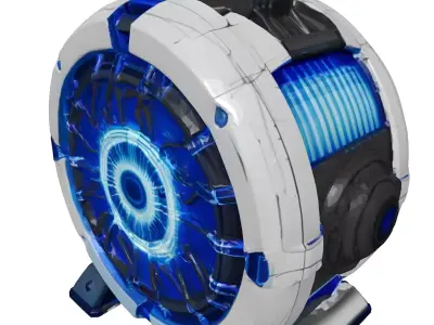 Futuristic Energy Shield Generator 3D model