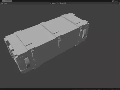 Military Box Low-poly 3D model 8