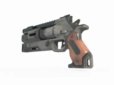 Science fiction style handgun 3D model