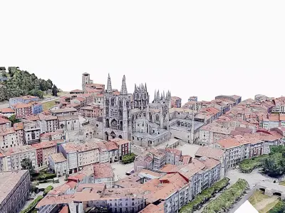 Cathedral of Burgos Low-poly 3D model purchase