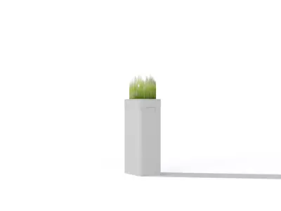 Futuristic Roadside Plant Pot Low-poly 3D model