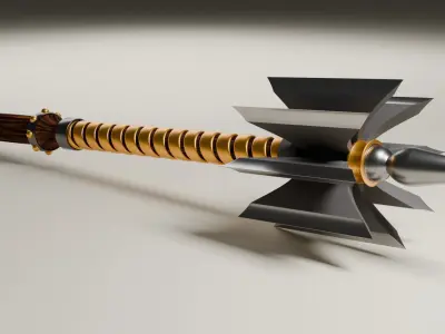 Mace ax high-poly model 3D model