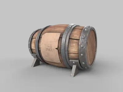 Stylized Barrel 3D model buy