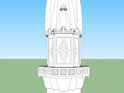 indian temple detail 3D model