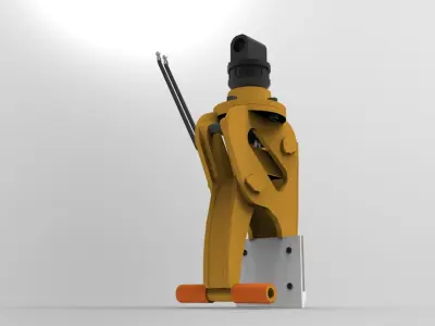 Pince bordure pour pelle 3D model