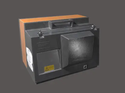 3d lowpoly model old television with RPB textures Low-poly 3D model