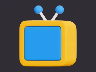 Low Poly TV 3D model