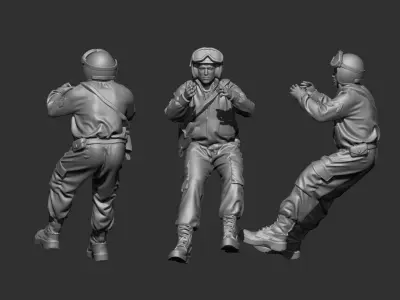 USA tank crew ww2 5 3D print model