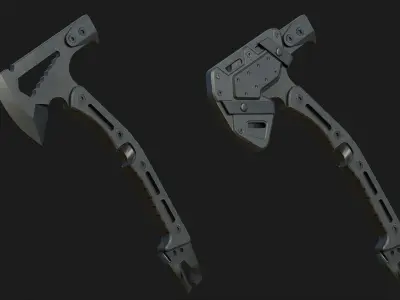 Camping Axe PBR Low-poly 3D model