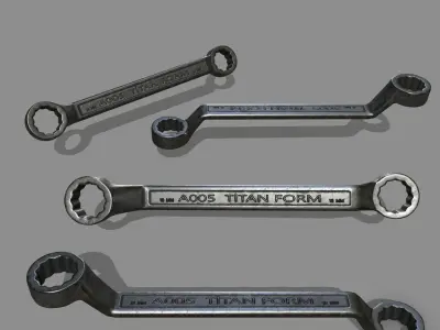wrench Low-poly 3D model 12