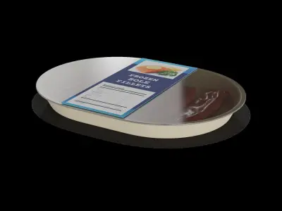 Frozen fish Frozen Sole Fillets Low-poly 3D model