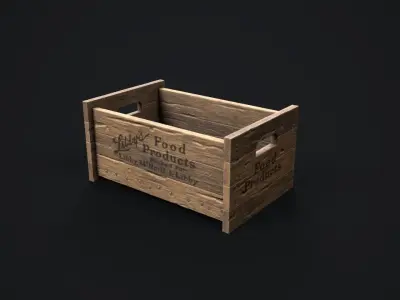 Wooden Crate Props Low-poly 3D model