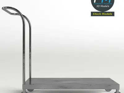 Platform trolley cart 1 3D model