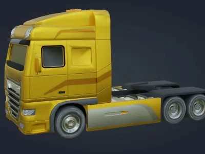 Truck - Low Poly - Game Ready - PBR Low-poly 3D model buy