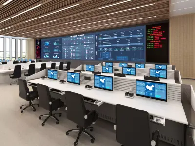 Control room Low-poly 3D model purchase