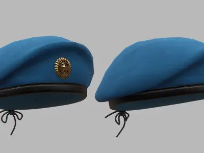 Russian Beret Low-poly 3D model