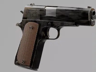 1911 low-poly model Low-poly 3D model