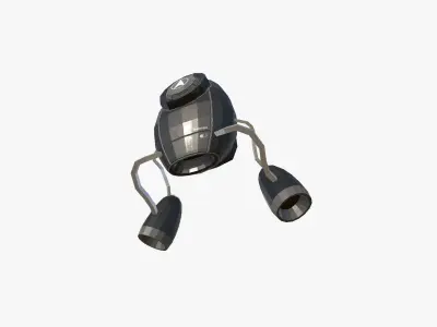 Jetpack Low Poly I04 - SciFi Character Design Low-poly 3D model