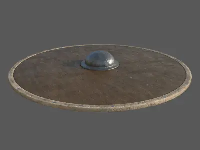 Viking shield Low-poly 3D model 10