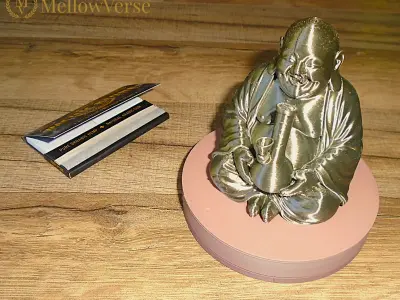 Laughing Buddha Herb Grinder-2-Part Magnetic Grinder-MellowVerse 3D print model