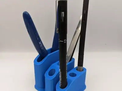 penholder-01 pen and pencil holder Free 3D print model